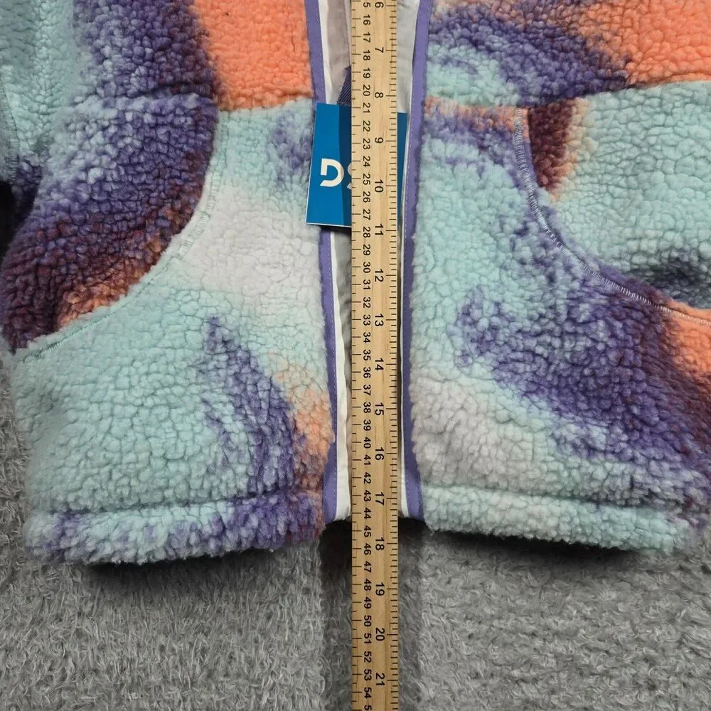 DSG Girls' Cozy Fleece Ice Cave multicolor Full Zip Jacket NWT Size Small 8 - 9